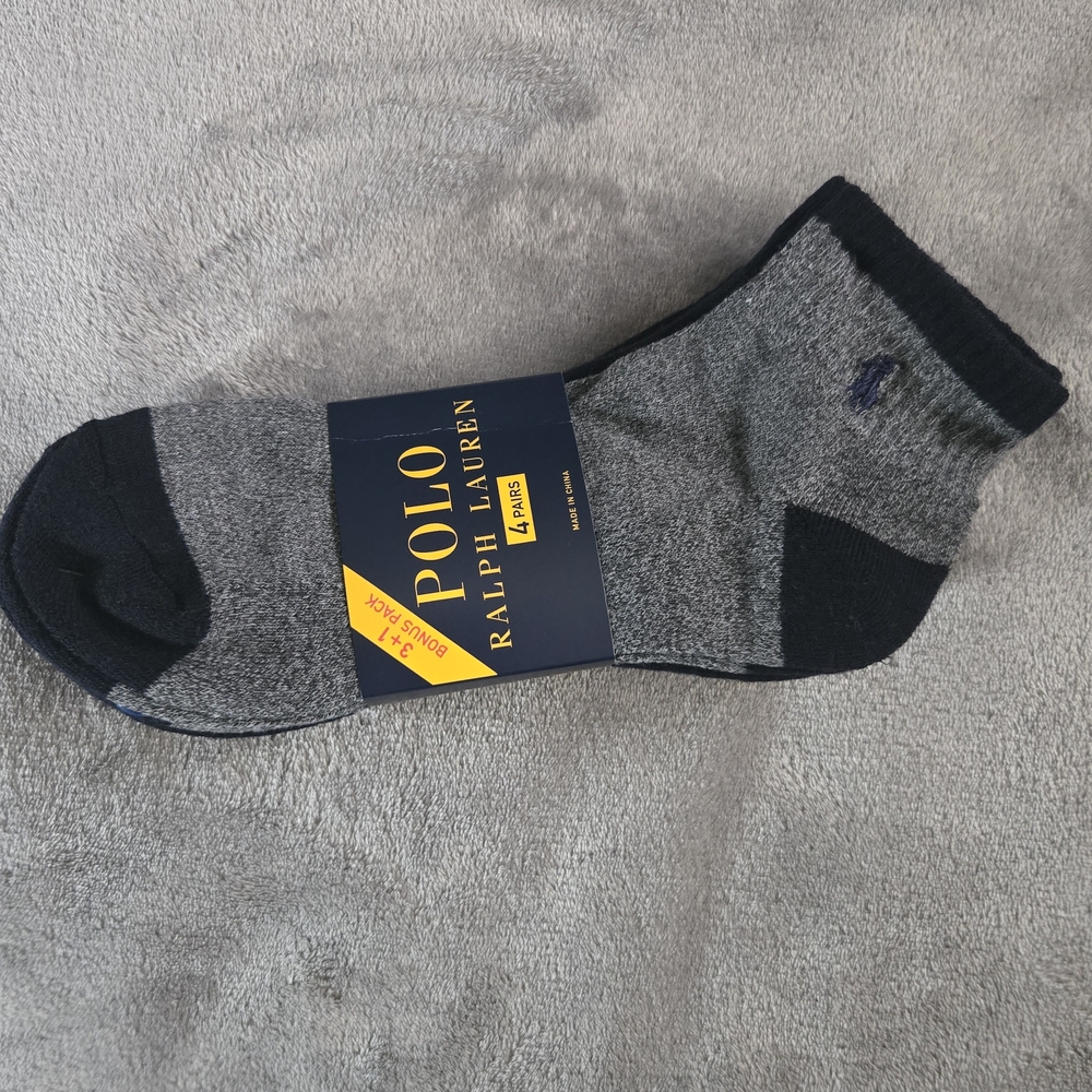 Polo by Ralph Lauren Men's Gray and Black Socks